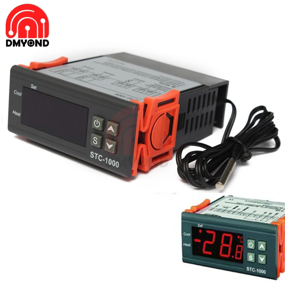 STC 1000 DC 12V 10A два релейных выхода СВЕТОДИОДНЫЙ Цифровой температурный контроллер