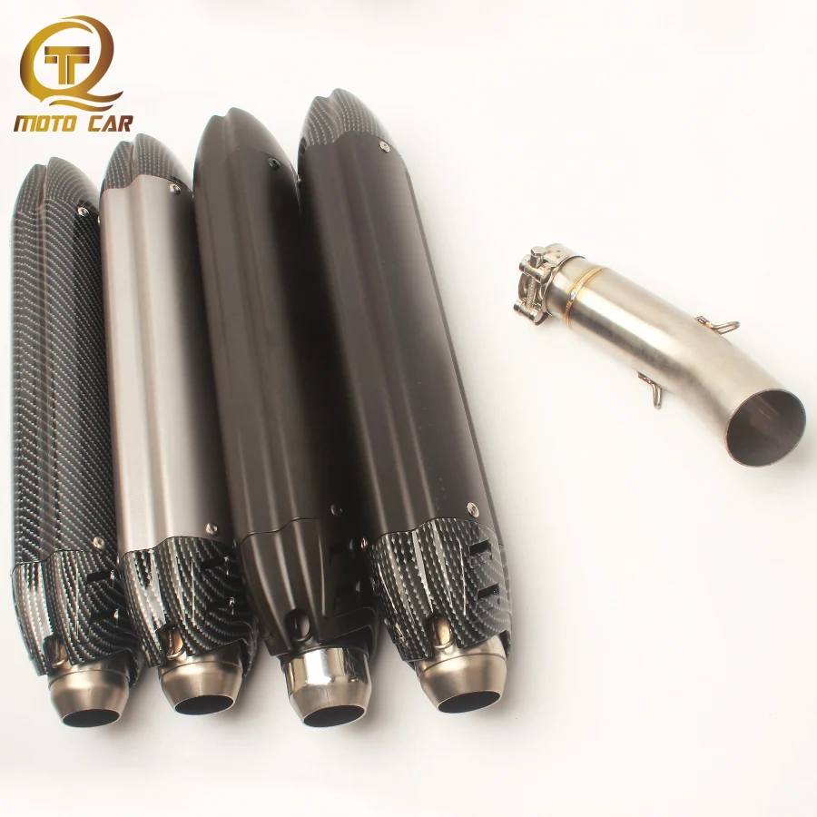 Выхлопная труба мотоцикла 470 мм Глушитель 51 дБ Killer Clamp Adapter Escape для Suzuki GSR 750 GSR750 MIVV