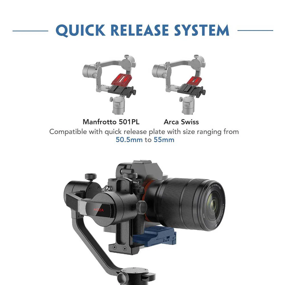 MOZA AirCross 3 осевой карданный стабилизатор для sony A7 A7S A7R II A9 A99 A6500 Panasonic GH4 GH5 G85 G9