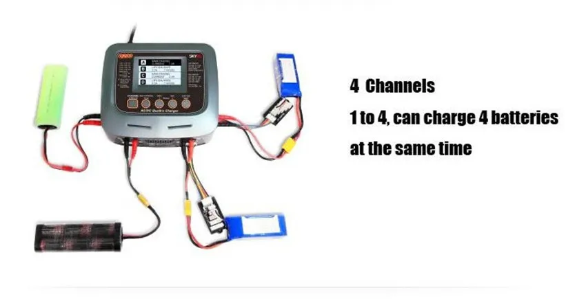Балансирующее зарядное устройство SKYRC Q200 2X100W 2X50W с USB разъемом питания для
