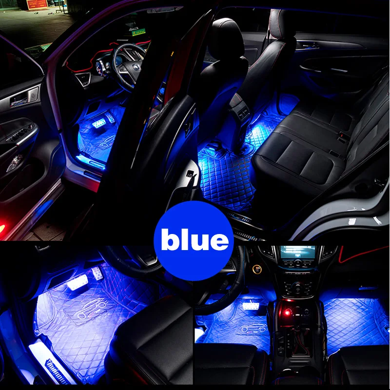 Автомобильный RGB 12 В светодиодный беспроводной ИК-пульт дистанционного управления, многоцветная полоса, светильник, цветные декоративные атмосферные лампы, автомобильный интерьерный светильник