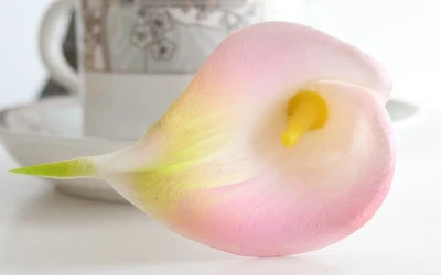 with pink cala Черный Калла Лилия свадебный букет, белого и желтого цвета аксессуары Романтический Искусственный Свадебный букет de mariage Ramos de Novia - Цвет: with pink cala