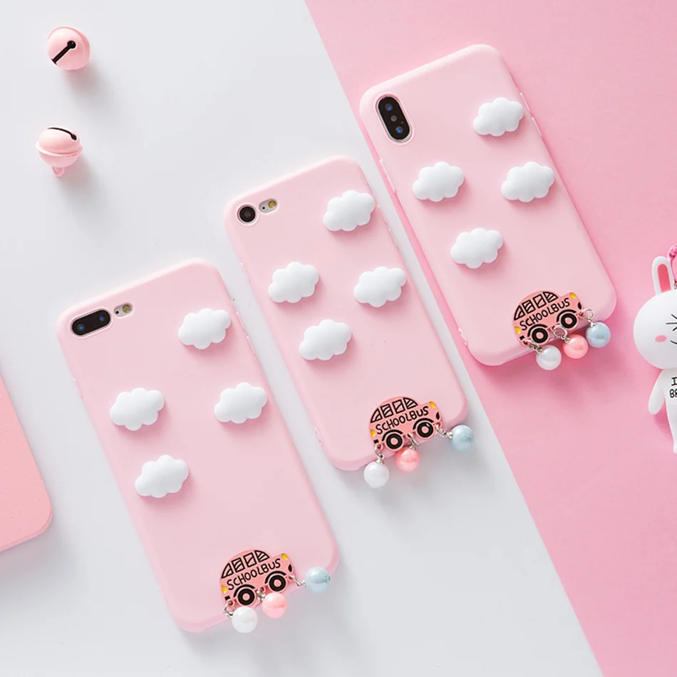 Чехол для Xiaomi Redmi Note 7 6 5 Pro 4x 4X 3D милый мультяшный чехол с облаками карамельный
