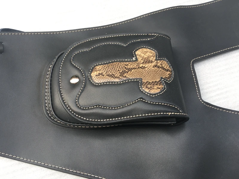 Black Leather Tank Cover Panel Pad Strap Bib Bra ForHonda Shadow 750 04-11 C2 C4 RC50 RC53 |