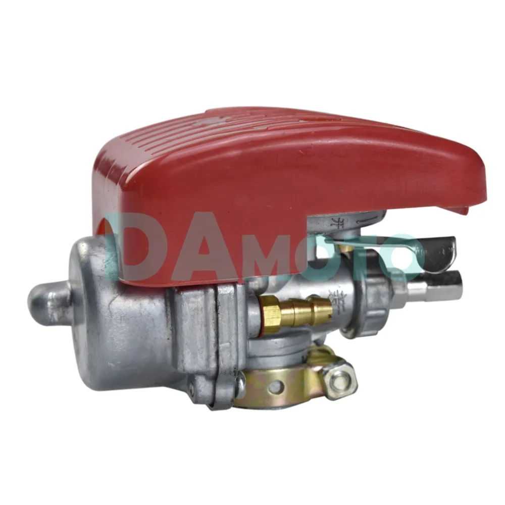 Красный карбюратор Carby для 2 х тактный 49cc 66cc 70cc 80cc моторизованный велосипед
