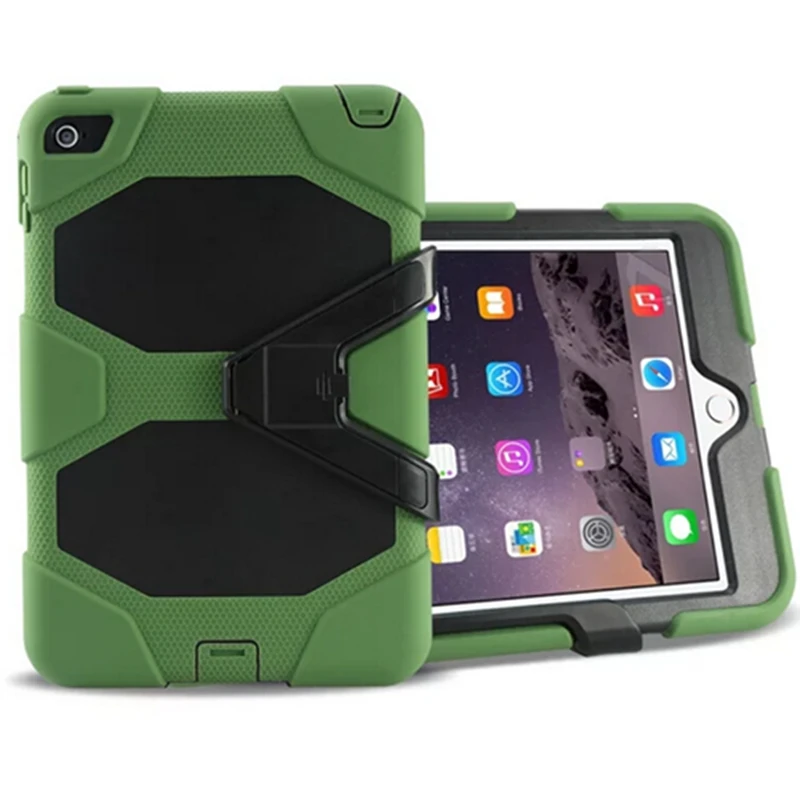 NEW Full Screen Protection Case for Apple iPad Mini 4 7.9inch Retina Kickstand Kids Silicone Rubber Armor Defender Cover | Компьютеры и
