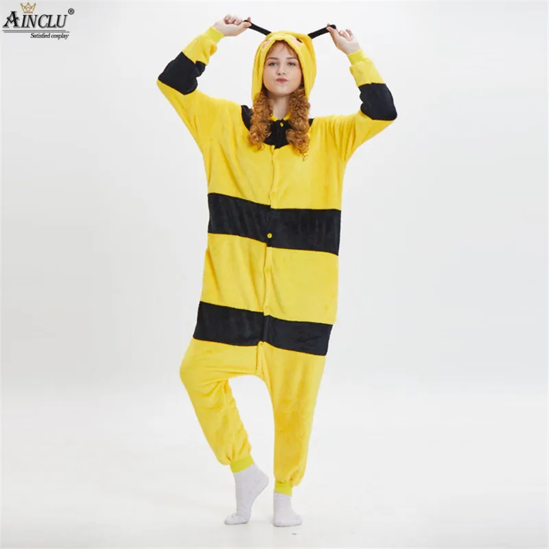 Пижамный комплект в виде пчелы для взрослых кигуруми с мультяшным животным