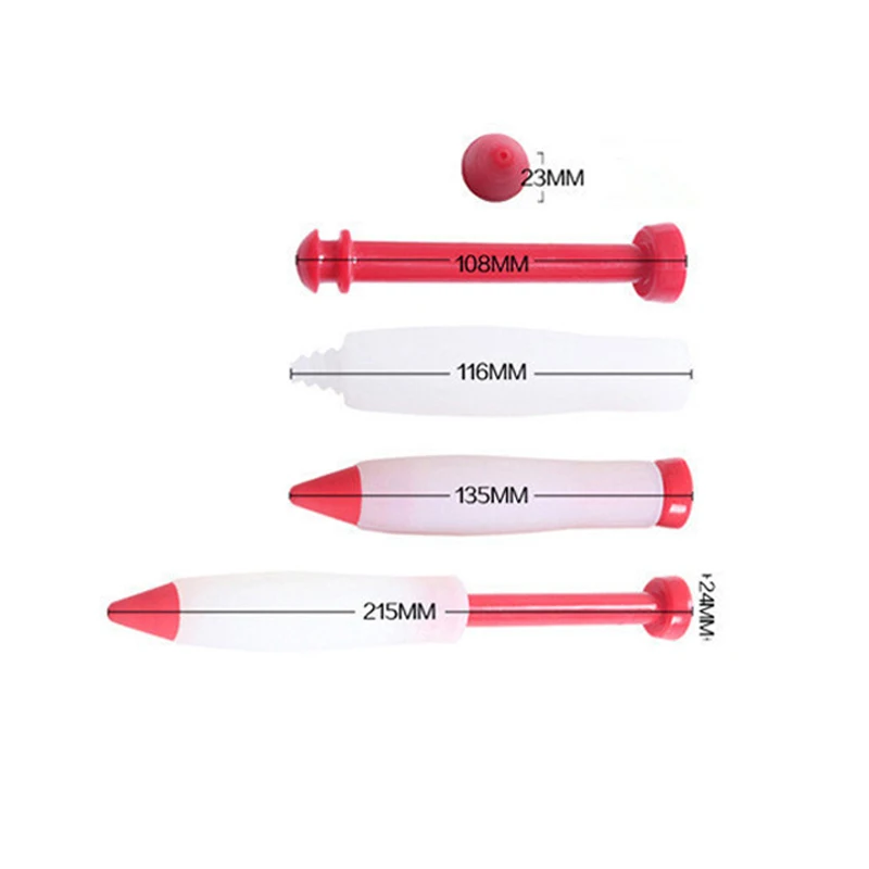 

New GH Silicone Pastry Pen Bag Nozzles For Cream Confectionery Syringe Attachments Dessert Decorating Tools Cake Pining Bakeware