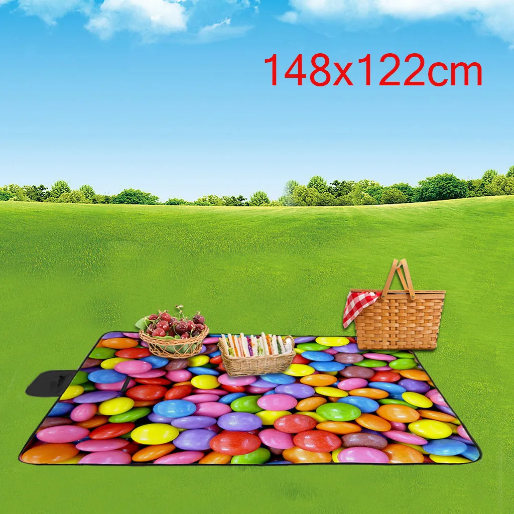 Коврик для пикника открытого воздуха с ручкой 3d-цифровая печать полностью