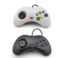 for vigrand 2pcs black white for sega saturn usb wired game controller gamepad joypad joystick for pc