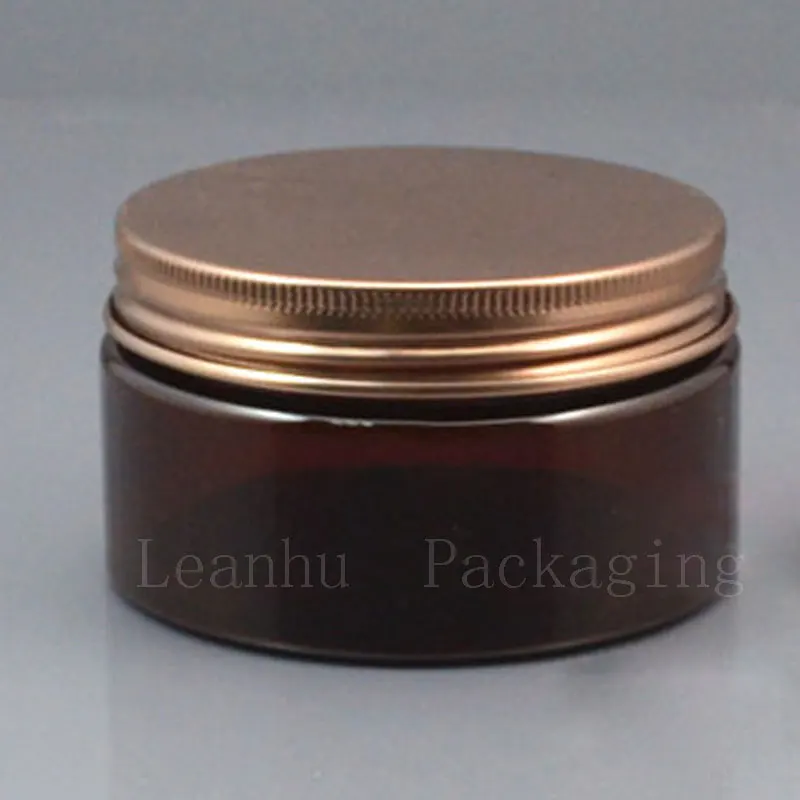 

Brown Plastic Body Milk Cream Jar,Empty Cosmetics Packaging Container,100CC DIY Makeup Face Cream,Facial Mask Packing Containers