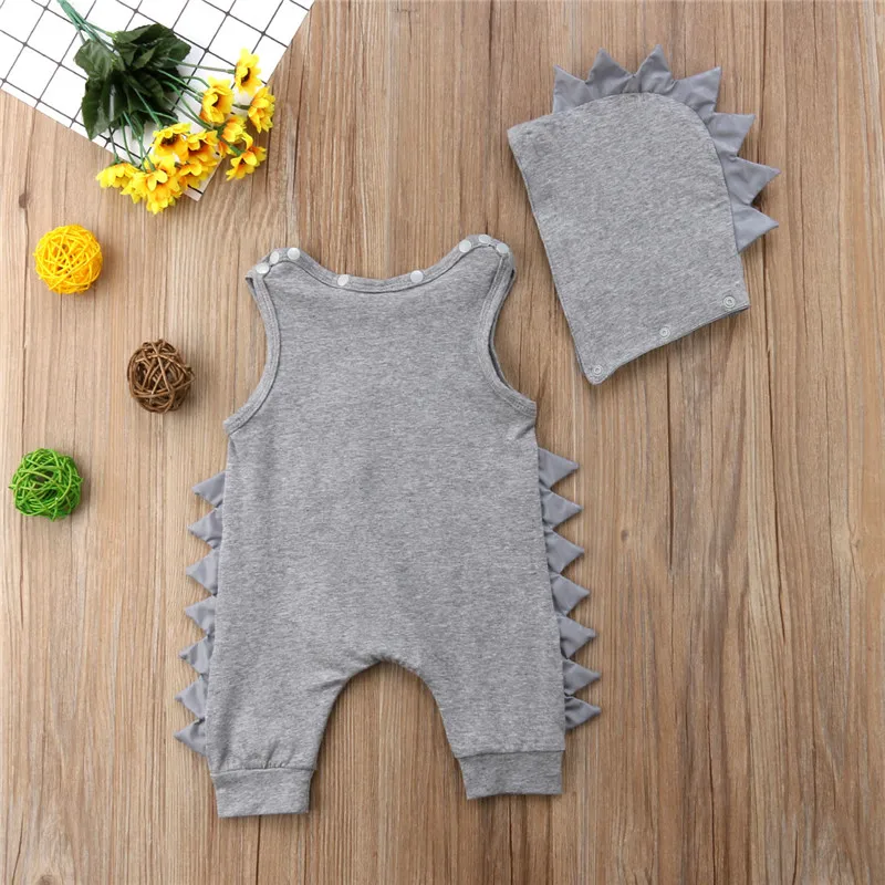 От 0 до 3 лет унисекс хлопковый комбинезон для мальчиков и девочек 2018 без рукавов