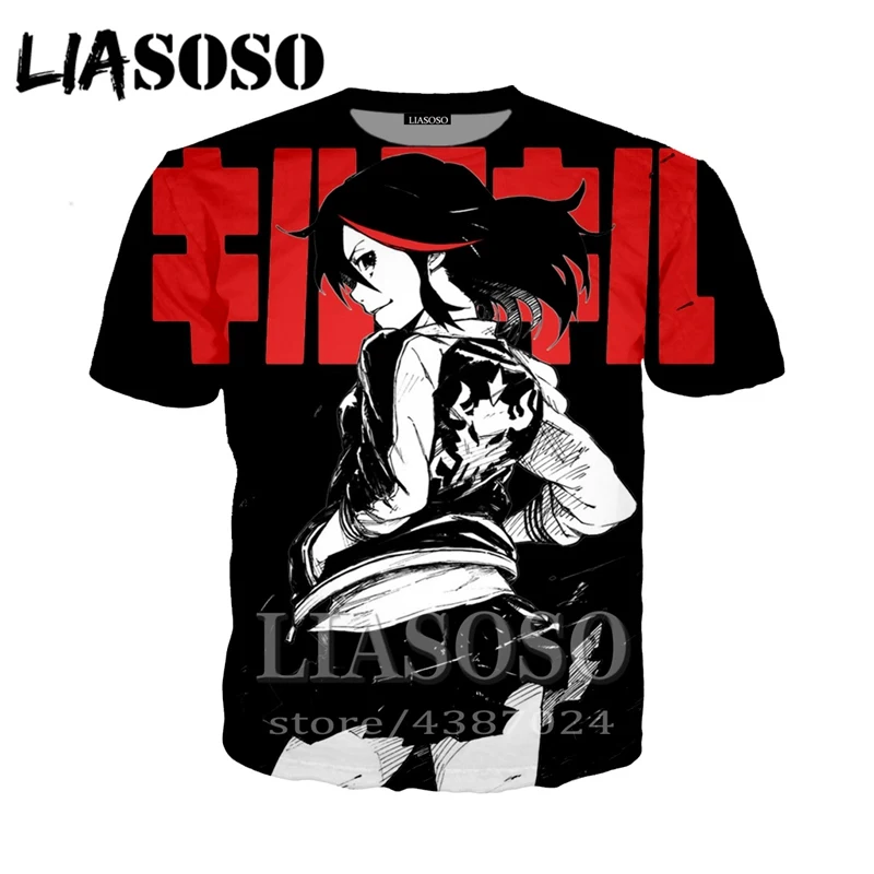 LIASOSO аниме Kill La 3d Футболка с принтом для мужчин и женщин Повседневная Harajuku