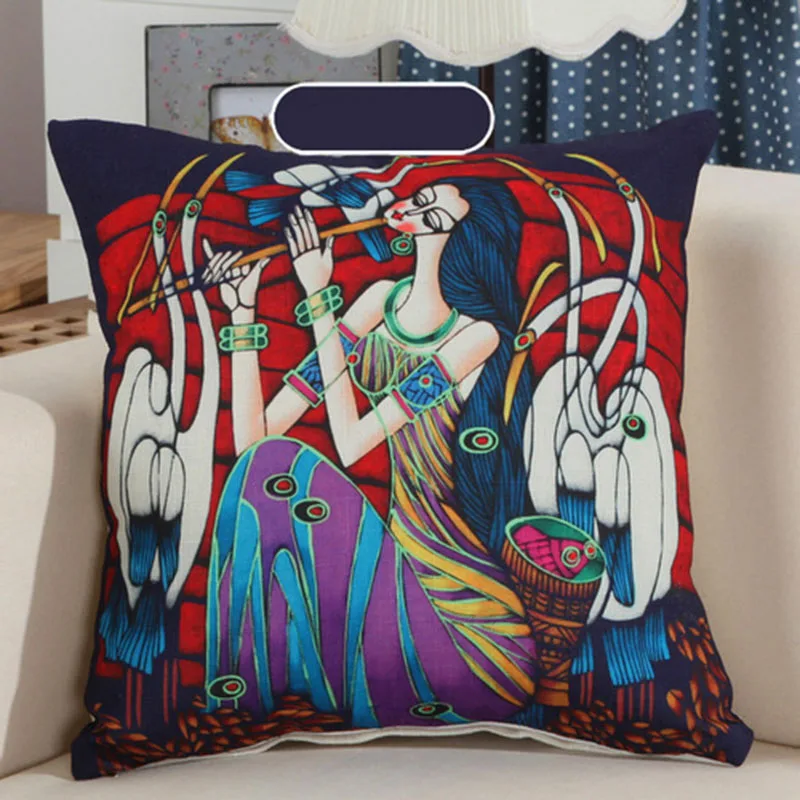 Новинка 2019 фольклорная оригинальная наволочка для подушки хлопчатобумажная