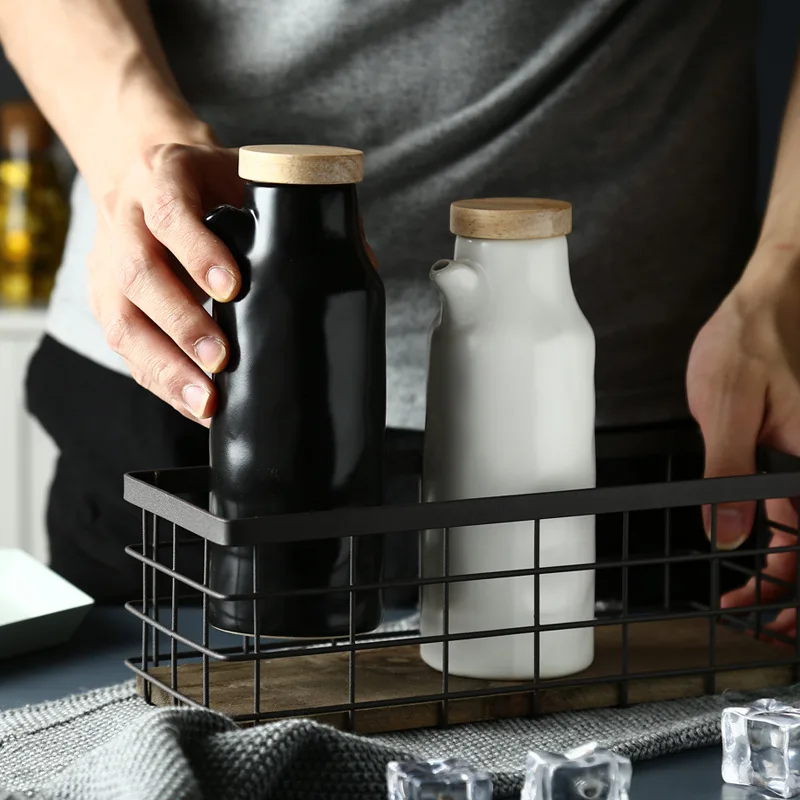 FREELOVE 9 унций керамическое масло и уксус Cruet Диспенсер оливкового масла бутылка