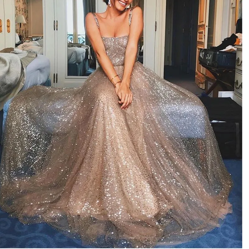 fashion gold glitter sexy party long dress maxi robe femme summer clothes for women longue elegant ladies dresses ukraine | Женская