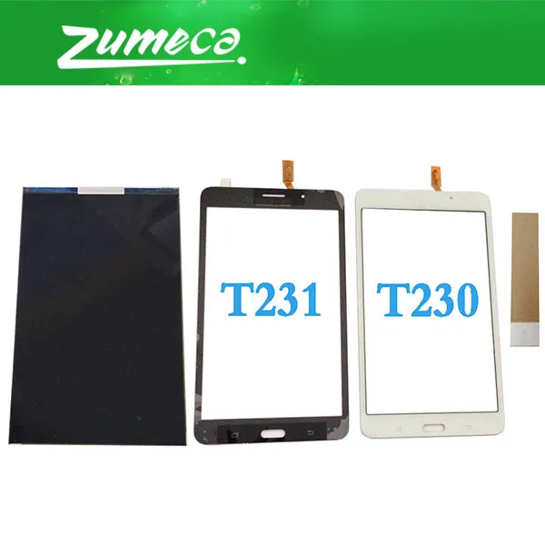 

ЖК-экран для Samsung Galaxy Tab 4, 7,0, SM-T230, T230, SM-T231, Samsung T231, сенсорный экран, дигитайзер, белый, черный цвет, лента