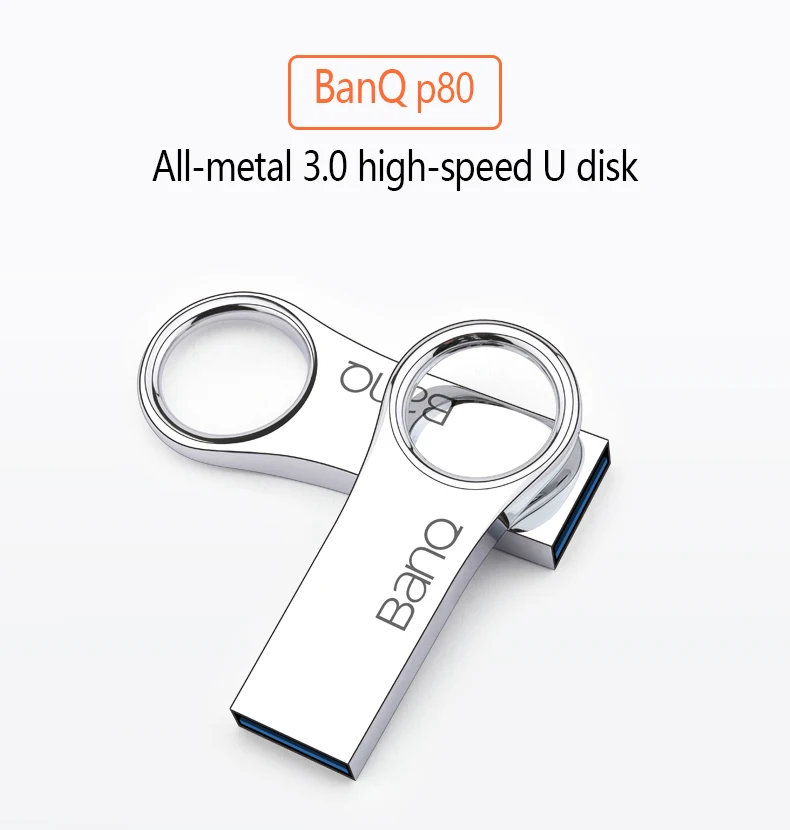 BanQ P80 128 Гб 64 ГБ 32 ГБ 16 ГБ USB 3,0 флеш-накопители модные высокоскоростные металлические водонепроницаемые Usb флешки