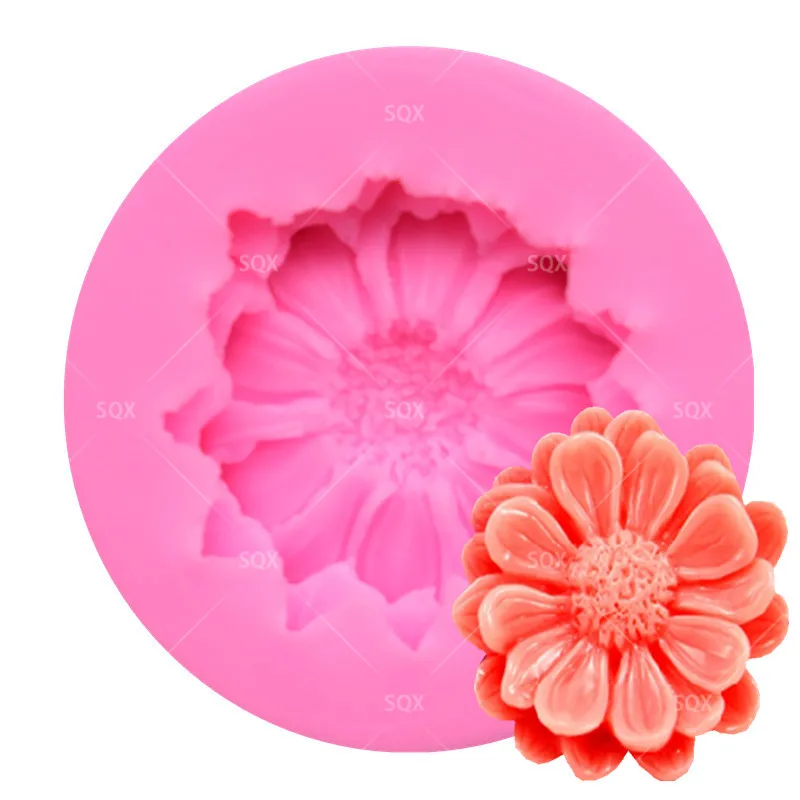 1 отверстие формы для выпечки торта с хризантемой шоколадом мастикой инструменты