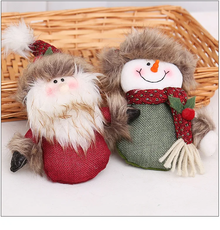 1pcs The new Santa Claus Christmas decorations in the window scene layout hang act role ofing puppets snowman | Дом и сад