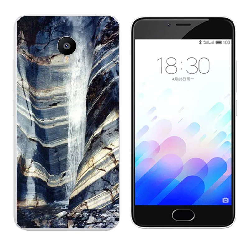 Мягкий силиконовый чехол из ТПУ для Meizu M3 M3s M3S Mini с принтом Const черный матовый