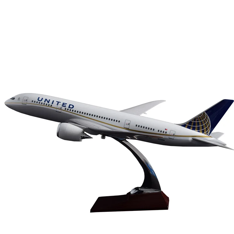 43 см модель самолета из смолы B787 Юнайтед эйрлайнс Boeing 787 самолет США Airbus ручная