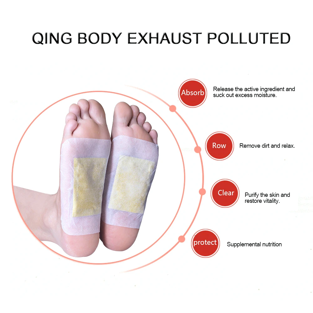 Пластырь для ухода за ногами имбирное эфирное масло Detox бамбуковые Уксусные