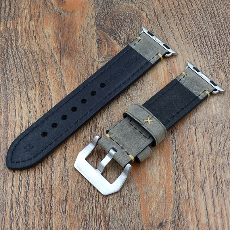 Ремешок из натуральной кожи для Apple Watch Band 44 мм 40 42 38 Series 4 3 2 1 iWatch|band bracelet|watch strap