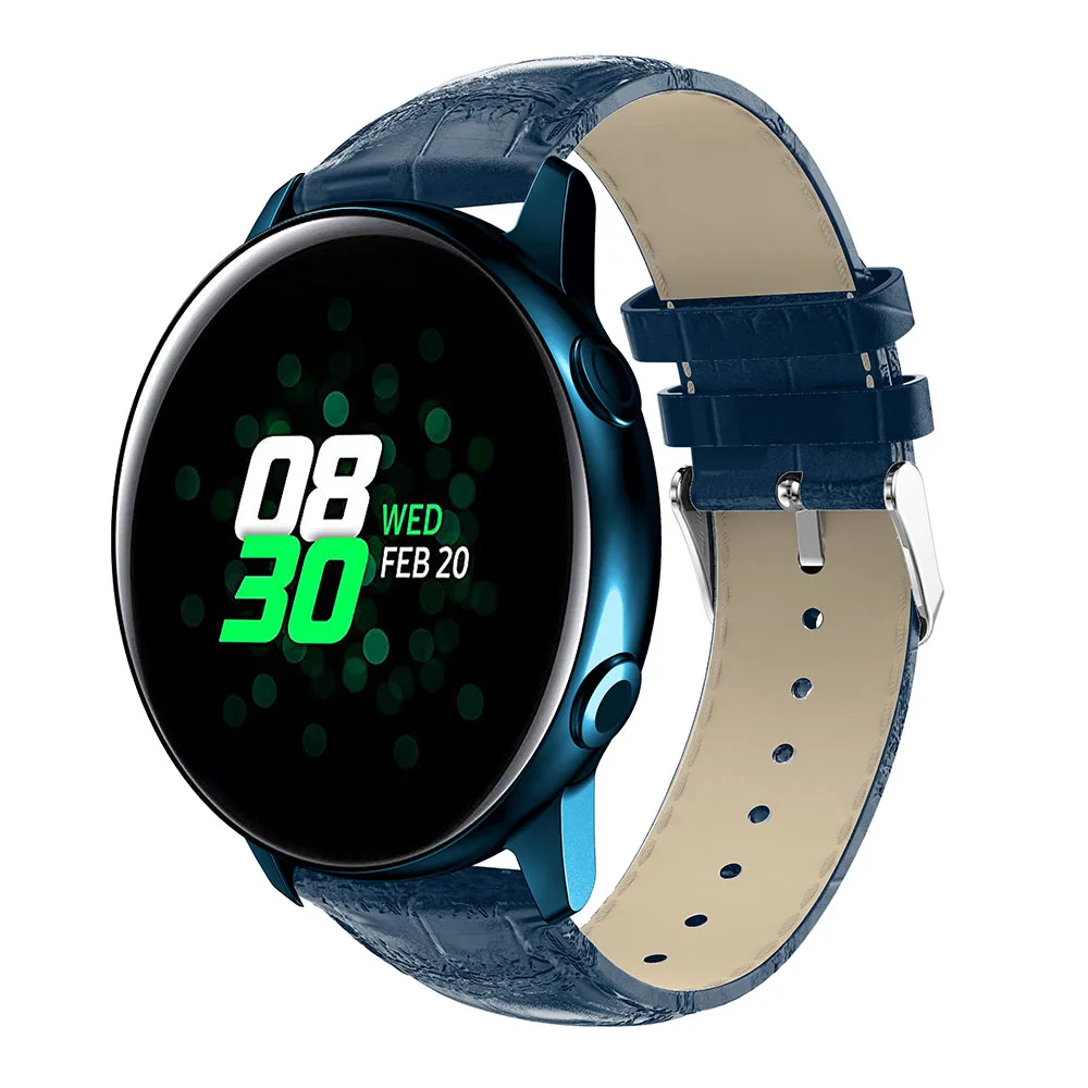 20 мм смарт ремешок для часов для samsung Galaxy Watch Active/Galaxy Watch 42 мм кожаный ремешок сменные ремешки для Шестерни S2
