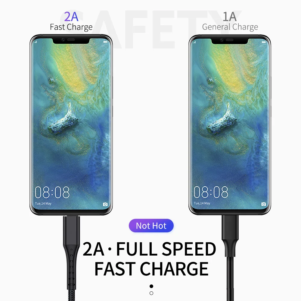 ROCK usb type C кабель для samsung S9 S8 Быстрая зарядка type-C мобильный телефон зарядный