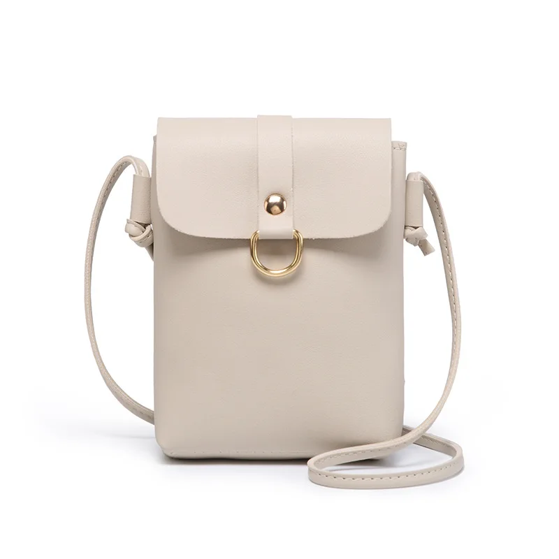 Винтажная мини сумка конверт Маленькая женская кожаная через плечо мессенджер