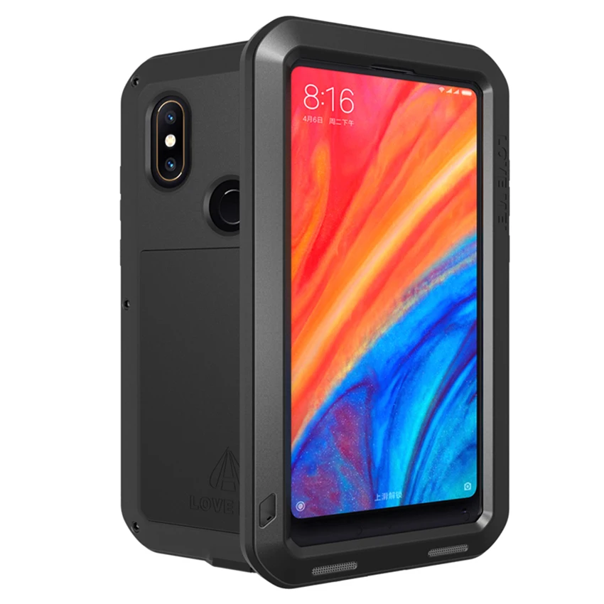 Металлический Чехол Love Mei для Xiaomi Mi 6, 8, 9 Max, 2, Max, 3, MIX, 2, MIX, 2 S, ударопрочный чехол для телефона Xiaomi 9, Прочный противоударный чехол