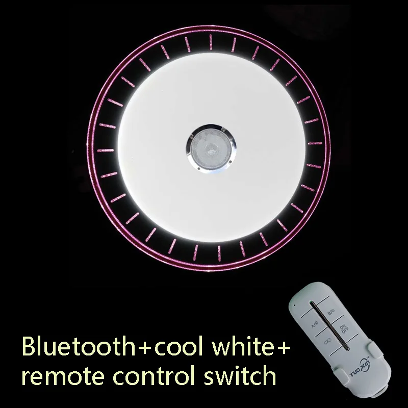 Современный светодиодный потолочный светильник RGB с регулируемой яркостью, 36 Вт, пульт дистанционного управления через Bluetooth, музыкальный светильник для гостиной, детской спальни, потолочный светильник AC85-265V