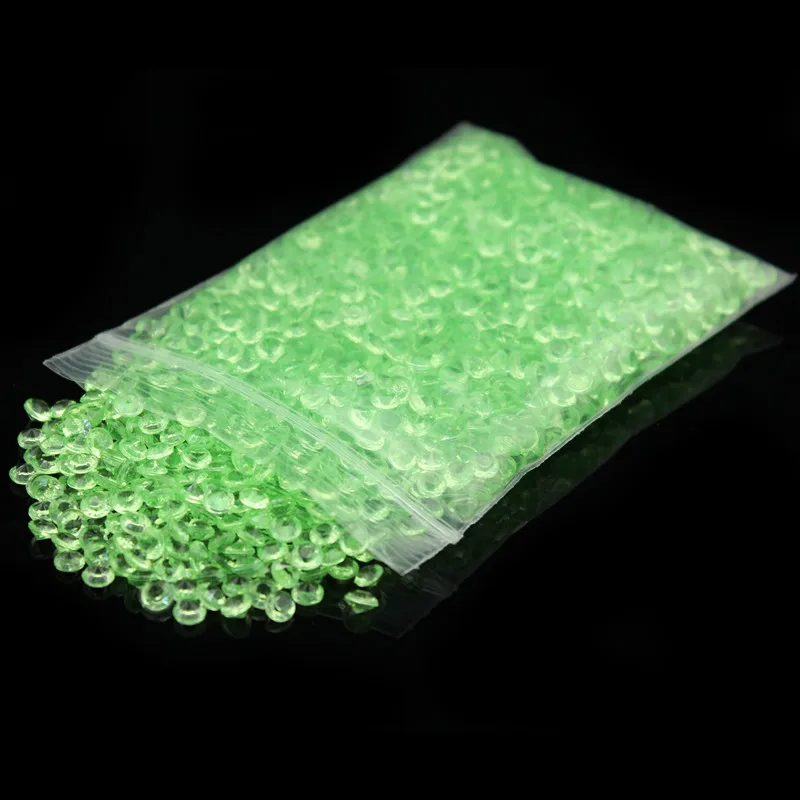 Light Green 2000 шт./лот, серебро и шампанское, акрил, кристалл, бриллиант, конфетти, свадебное украшение стола, высокая четкость - Цвет: Light Green