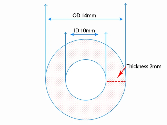 BYKSKI из оргстекла ПММА/PETG жесткая туба(OD12mm/OD14mm/OD16mm)+ 2 мм толщина+ 50 см длина Прозрачная Жесткая труба 2 шт./лот