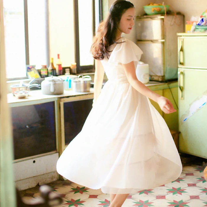 

LYNETTE'S CHINOISERIE Summer Original Design Women French Vintage Cute Dresses