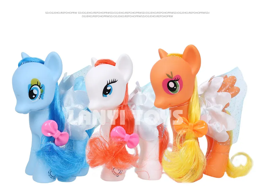 Lanyitoys 5 дюймов с рисунком из мультфильма «Мой маленький пони экшн-фигура аниме игрушки с маленькими куклы-лошади игрушки для девочек Подарки