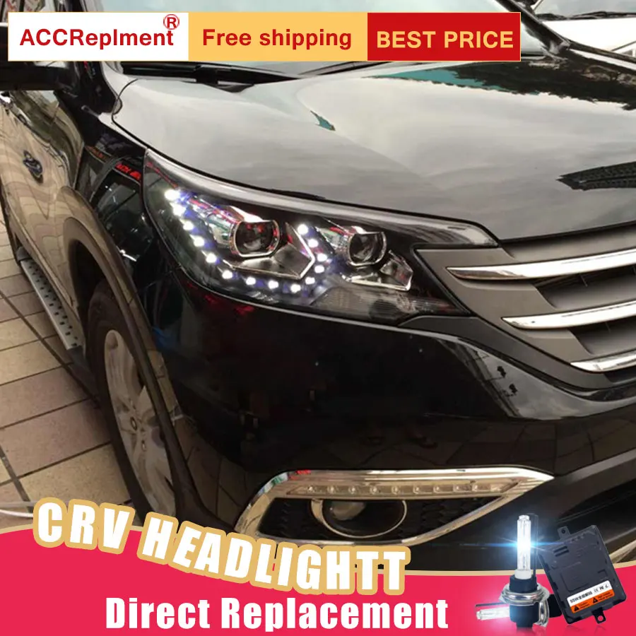 2Pcs LED Headlights For Honda CRV 2012-2014 led car lights Angel eyes xenon HID KIT Fog Daytime Running Lights | Автомобили и