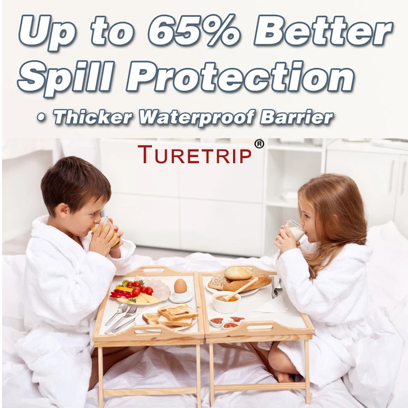 Turetrip 200X200CM махровый водонепроницаемый матрас против пылевого клеща|mattress protector|dust