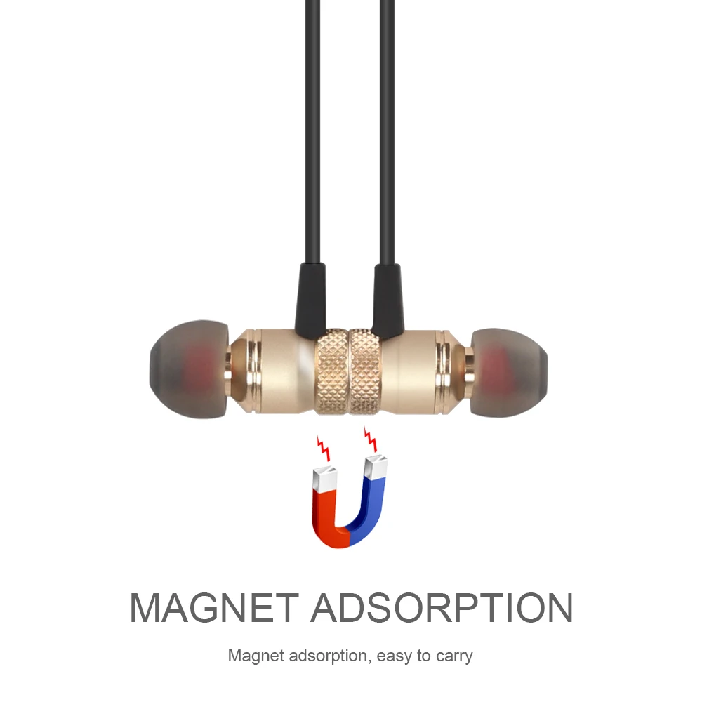 Беспроводные наушники UYG с поддержкой Bluetooth спортивные магнитной