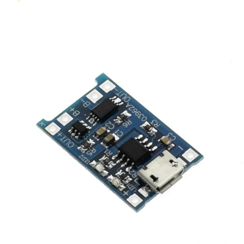 Micro USB 5 В 1A 18650 TP4056 литиевых Батарея Зарядное устройство модуль зарядки доска с