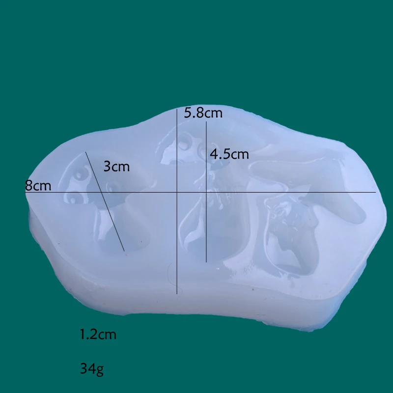1 шт. УФ полимерные ювелирные изделия Жидкая силиконовая форма Грибная смола