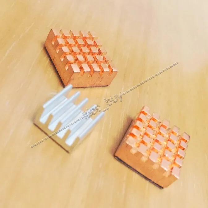 Один набор 3 шт 2 Медь 1 алюминиевый радиатор комплект Тепловая прокладка для Raspberry