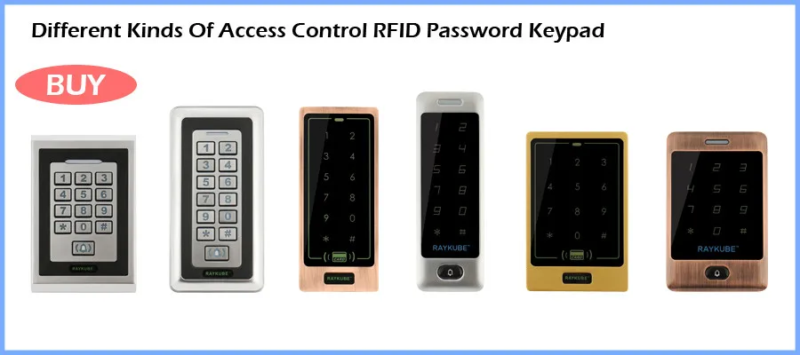 RAYKUBE RFID считыватель клавиатура контроля доступа Бесконтактный входной дверной замок+ 10 шт. брелоки для дома/офиса/дома улучшение R-K03