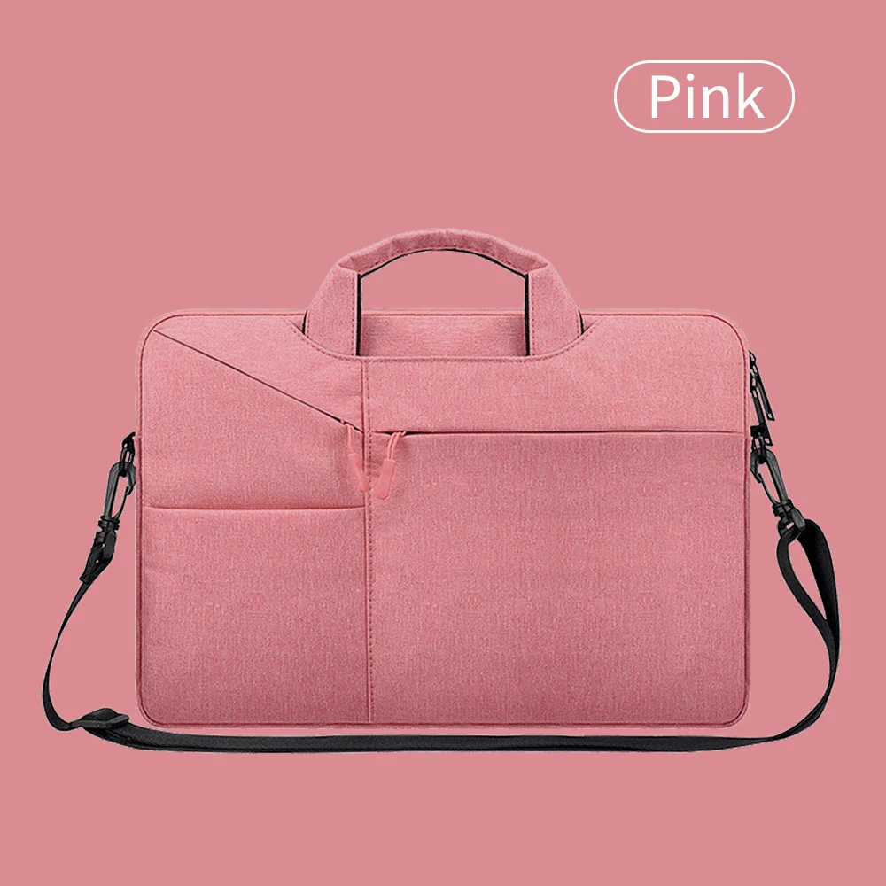 PINK with belt Водонепроницаемая Женская Мужская сумка для ноутбука 13,3 15," чехол для Macbook Air 13 15 14 15,6 сумка для Macbook Pro 15 touch bar рукав с ремнем - Цвет: PINK with belt