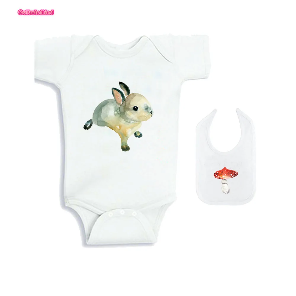 Новинка 2019 года Детские Боди и нагрудники для новорожденных с коротким рукавом