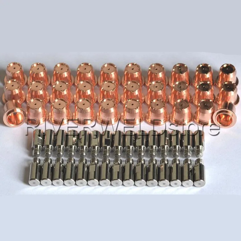 PR0105 Plasma Electrodes + PD0102-10 40A Plasma Tips For Trafimet ERGOCUT S45, 60pcs