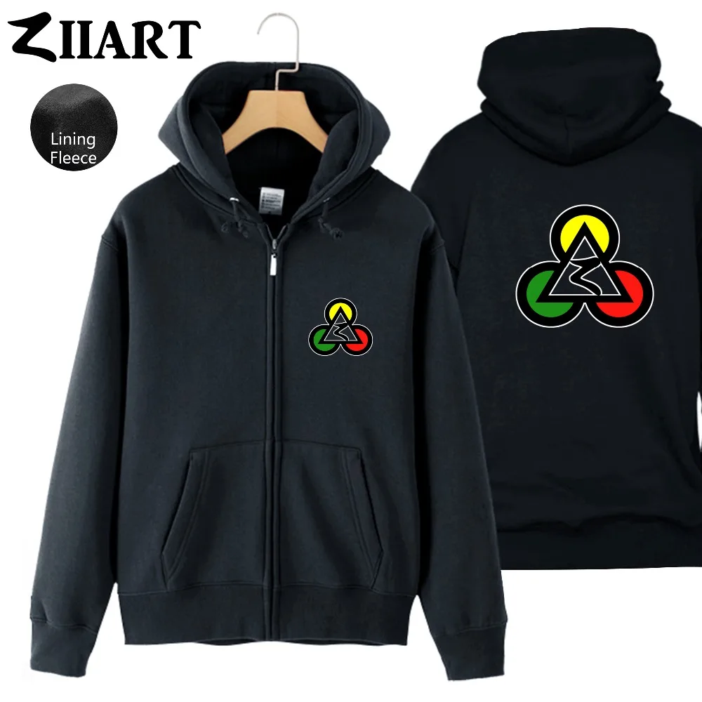 Куртка ZIIART Мужская Флисовая с капюшоном клубный пирамиды Египта Ямайки регги