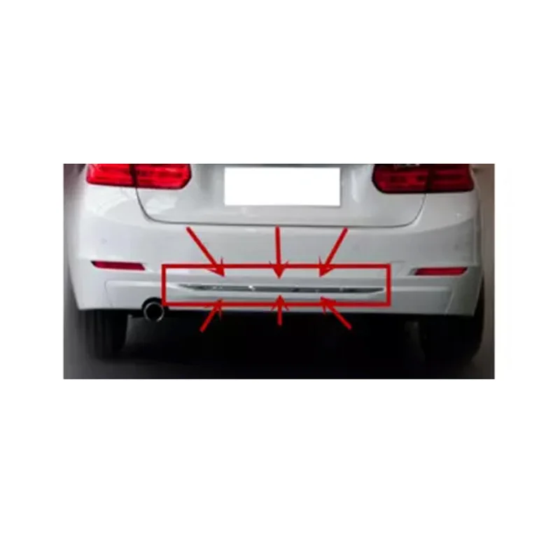 Задний бампер центр хромированные полоски отделкой литье для BMW F30 F31 320i XDRIVE база
