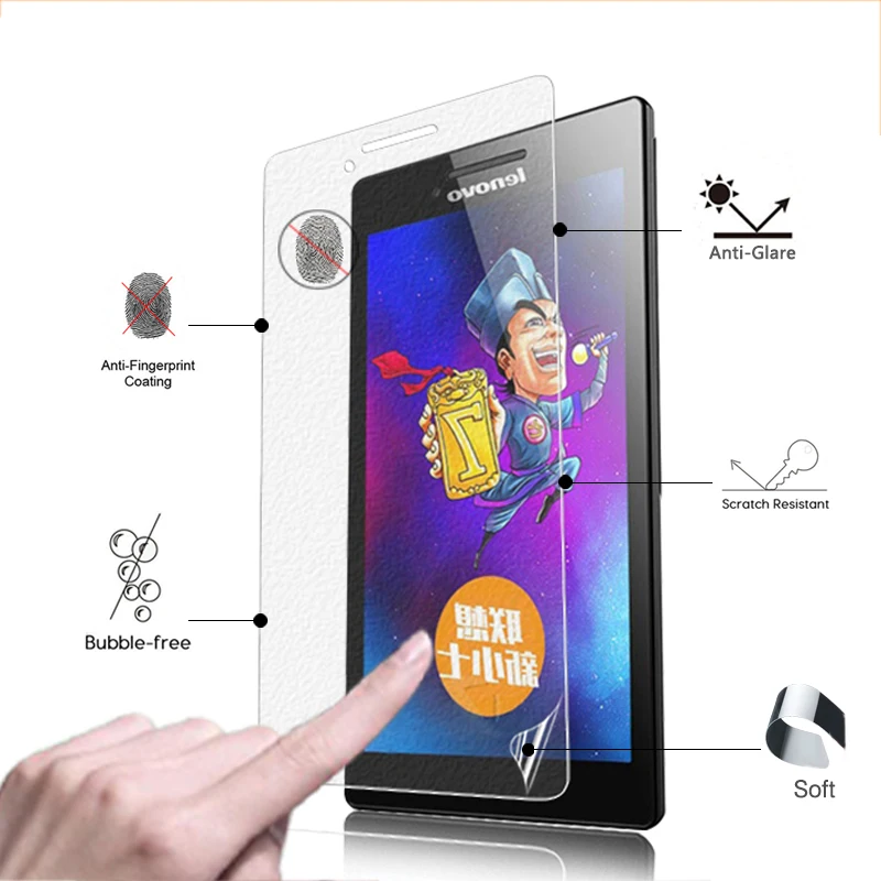 

Premium Anti-Glare Protective Matte Film For Lenovo Tab 2 A7-20F 7.0" tablet Anti-Scratches Screen Protector film + clean cloth
